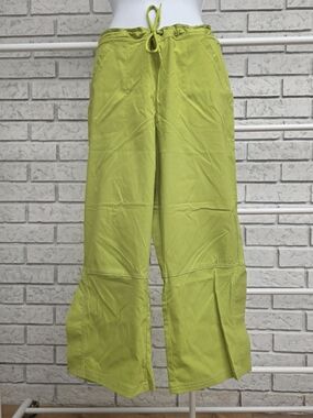 Lucy NWT Green Wide Leg Pants High Rise Drawstring Size S